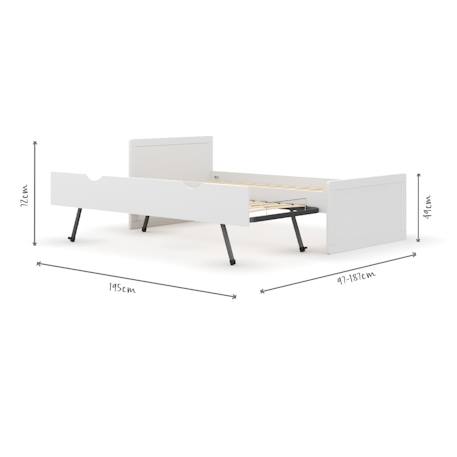 Lit enfant gigogne bois massif peter Blanc+Bois 4 - vertbaudet enfant 