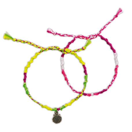 Coffret 7 bracelets brésiliens fluo à créer Bleu 5 - vertbaudet enfant 