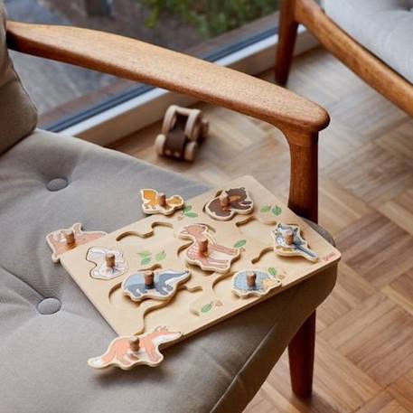 Puzzle à boutons animaux des bois 9 éléments Multi-coloured 2 - vertbaudet enfant 