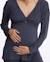 T-shirt manches longues de grossesse et d'allaitement louna Bleu nuit+Noir 4 - vertbaudet enfant 
