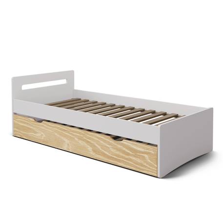 Lit gigogne bois massif leo Blanc+Blanc et bois+Bois 7 - vertbaudet enfant 