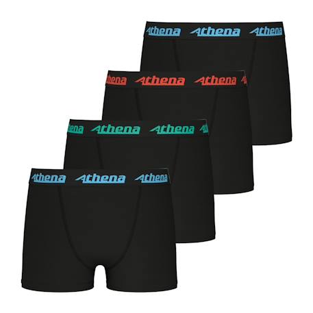 Lot de 4 boxers garçon my petit prix Marine-noir-gris-rouge+Noir 5 - vertbaudet enfant 