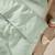Drap housse bébé satin de coton bio lavé Ambre+Blanc craie+Brun+Cyprès+Lin+Peach+Tilleul 40 - vertbaudet enfant 