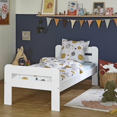 Lit enfant bois massif sundy Blanc 1 - vertbaudet enfant 