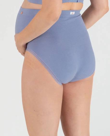 Maxi culotte de grossesse sans couture organic Bleuet+Cumin 3 - vertbaudet enfant 