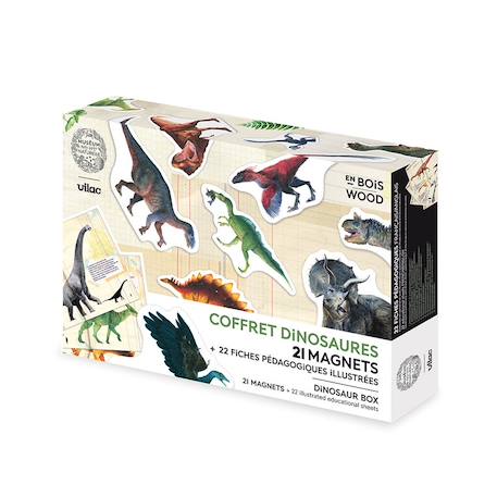 Coffret de 21 magnets dinosaures Beige 1 - vertbaudet enfant 