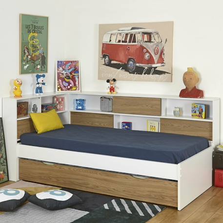 Pack lit cosy gigogne avec 2 matelas play Blanc+Blanc et bois 9 - vertbaudet enfant 