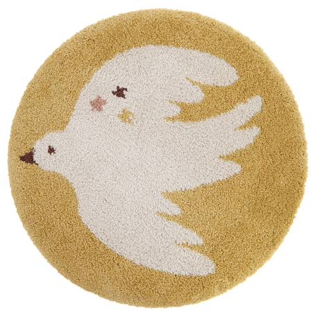 Tapis chambre enfant petit oiseau bohemian bird Aqua+Creme+Miel 14 - vertbaudet enfant 