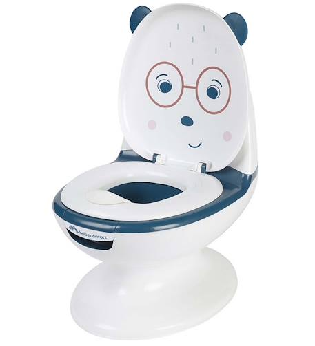 Mini toilette panda, pot avec bruit de chasse d'eau, panda Blanc et bleu+Blanc et marron+Blanc et noir+Blanc et rose 2 - vertbaudet enfant 