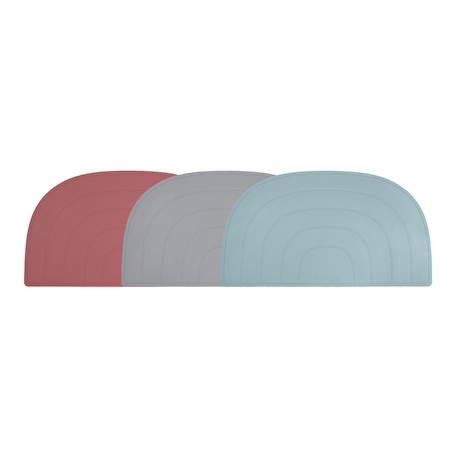 Set de table arc-en-ciel Aquamarine+Gris clair+Gris foncé+Taupe+Vieux rose 30 - vertbaudet enfant 