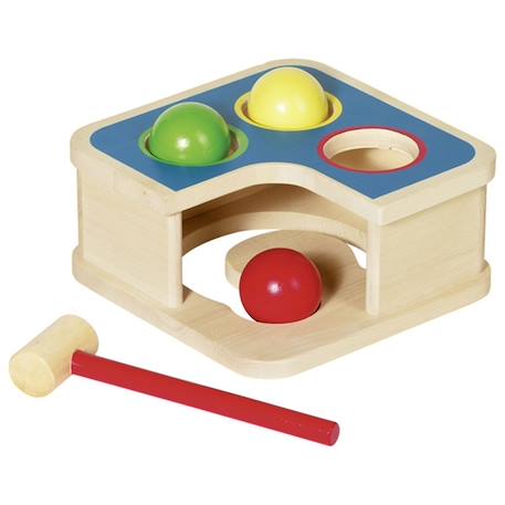 Boîte à marteler et toboggan à boules Multi-coloured 1 - vertbaudet enfant 