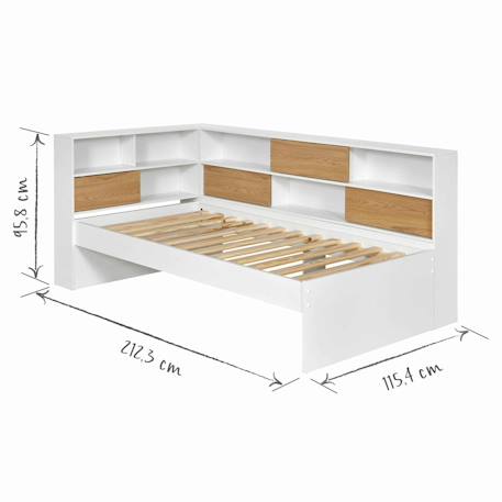 Pack lit cosy gigogne avec 2 matelas play Blanc+Blanc et bois 10 - vertbaudet enfant 