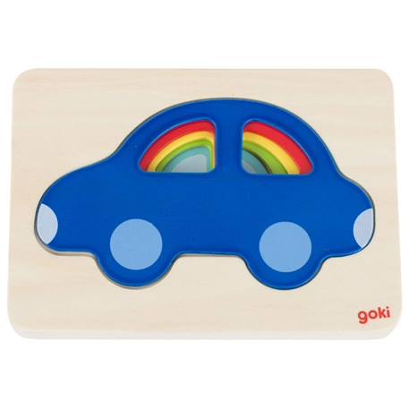 Puzzle à couches la voiture 5 éléments Multi-coloured 2 - vertbaudet enfant 