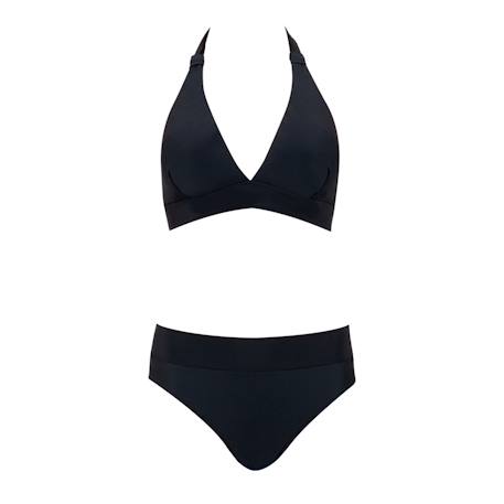 Maillot de bain 2 pièces pour règles femme Noir+Prune 1 - vertbaudet enfant 