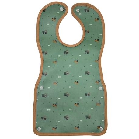 Bavoir malin® (tracteur) Fleurs indiennes+Grandes fleurs+Mouton+Ourson+Petites fleurs+Tigre+Tracteur 20 - vertbaudet enfant 