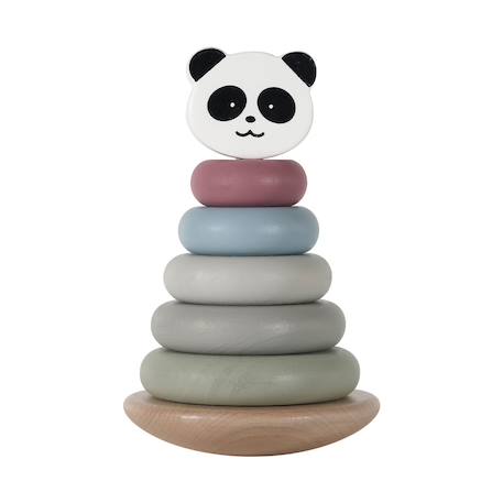 Tour à empiler panda en bois Bois 1 - vertbaudet enfant 