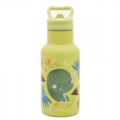 Gourde pour enfant en inox isotherme Beige+Bleu+Orange+Rose+Vert 25 - vertbaudet enfant 