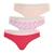 Lot de 3 slips ecopack Blanc-imprimé gouttes-noir+Rose-floral-rose poudré 7 - vertbaudet enfant 
