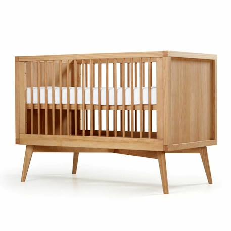 Lit bébé évolutif montessori bois massif marley Blanc+Bois 11 - vertbaudet enfant 