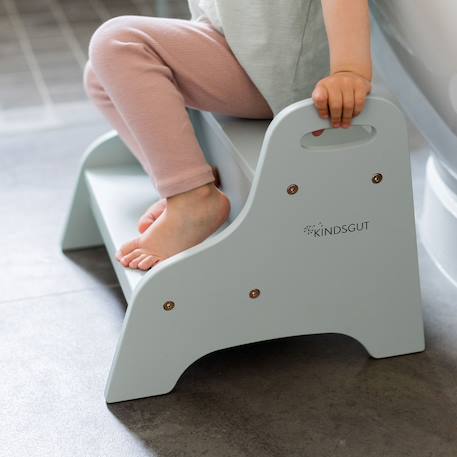 Marchepied enfant en bois Aquamarine+Gris clair+rose foncé+Sable 2 - vertbaudet enfant 