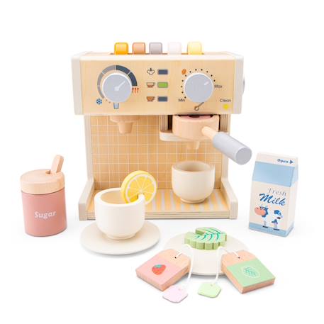 Machine à café en bois 20 pcs Beige 2 - vertbaudet enfant 
