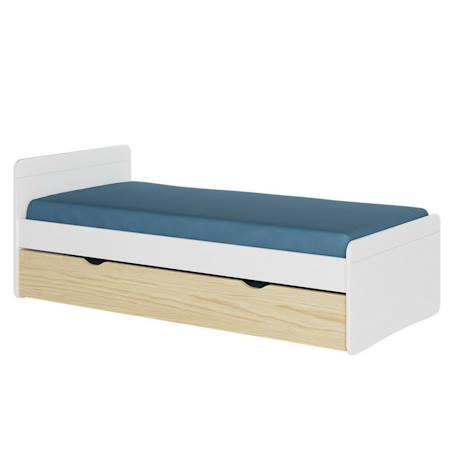 Lit gigogne bois massif lilow Blanc+Blanc et bois+Bois 9 - vertbaudet enfant 