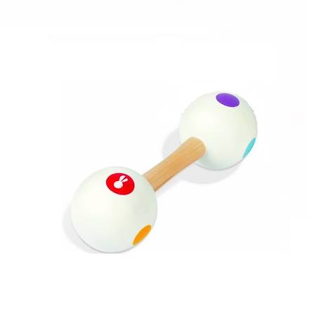 Haltère maracas confetti Blanc 1 - vertbaudet enfant 
