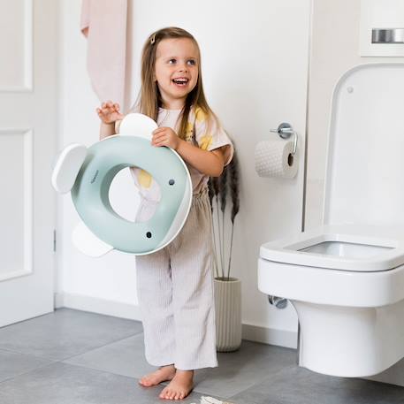 Réducteur de toilette baleine Aquamarine+Gris clair+Gris foncé+Peach+Pistache+Rose pâle+Vieux rose 2 - vertbaudet enfant 