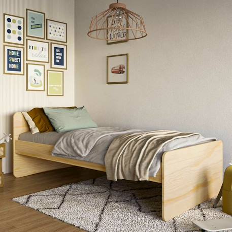 Lit enfant bois massif lilow Blanc+Bois 7 - vertbaudet enfant 