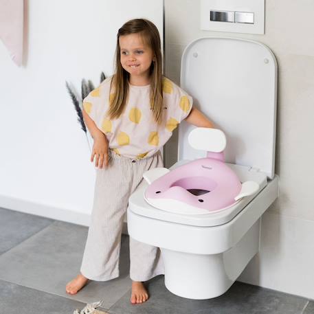 Réducteur de toilette baleine Aquamarine+Gris clair+Gris foncé+Peach+Pistache+Rose pâle+Vieux rose 32 - vertbaudet enfant 