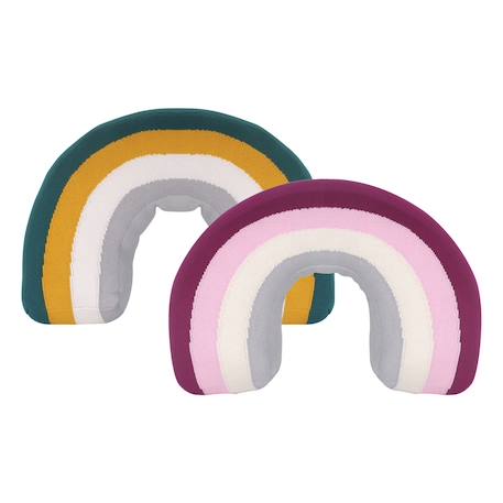 Coussin arc-en-ciel alma Rose+Vert 6 - vertbaudet enfant 