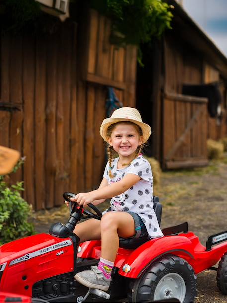 Tracteur à pédales avec remorque Bleu New Holland+Rouge Massey Ferguson+Rouge nacré 12 - vertbaudet enfant 