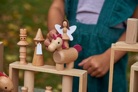 Set de 10 pièces en bois - monde enchanté Multi-coloured 4 - vertbaudet enfant 