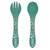 Set fourchette et cuillère en silicone animaux Beige+Menthe+Orange+Rose+Vert+Vert paon 29 - vertbaudet enfant 