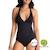 Maillot de bain menstruel 1 pièce femme Noir+Prune 2 - vertbaudet enfant 