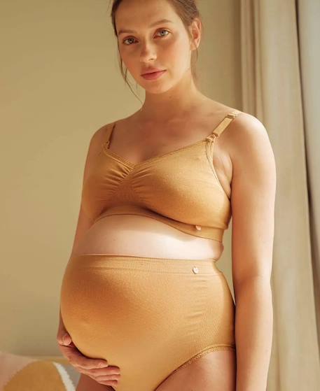 Maxi culotte de grossesse sans couture organic Bleuet+Cumin 10 - vertbaudet enfant 