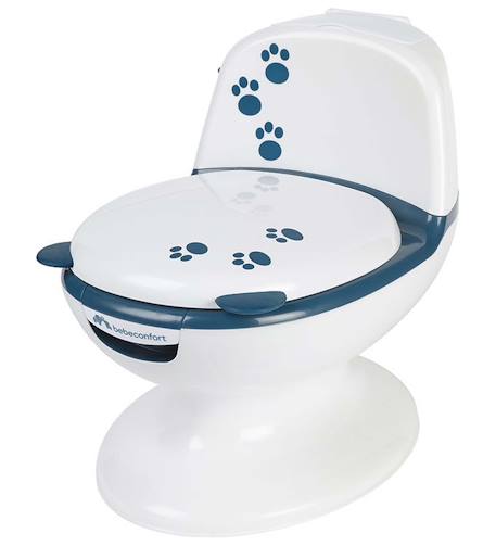 Mini toilette panda, pot avec bruit de chasse d'eau, panda Blanc et bleu+Blanc et marron+Blanc et noir+Blanc et rose 1 - vertbaudet enfant 