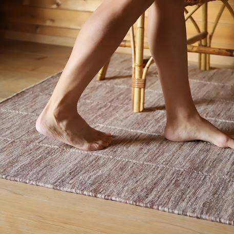 Tapis laine contemporain lhena Brun+Jaune 2 - vertbaudet enfant 