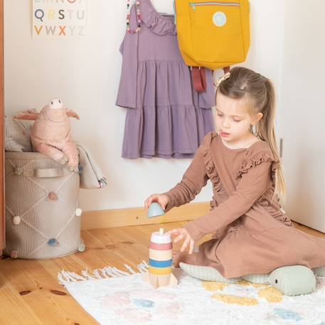 Tour à empiler fusée en bois Multicolore 3 - vertbaudet enfant 