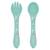 Set fourchette et cuillère en silicone animaux Beige+Menthe+Orange+Rose+Vert+Vert paon 7 - vertbaudet enfant 