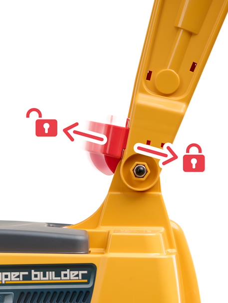 Pelleteuse super builder entièrement articulée avec assise ouvrante Jaune+Jaune JCB 4 - vertbaudet enfant 