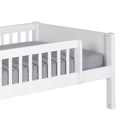 Lit enfant avec barrières bois massif victoria Blanc 2 - vertbaudet enfant 