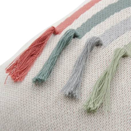 Housse de coussin arc-en-ciel en coton standard 100 by oeko-tex® Gris et jaune+Multicolore 12 - vertbaudet enfant 