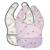Lot de 2 bavoirs à poche happy rascals coeur Rose 1 - vertbaudet enfant 