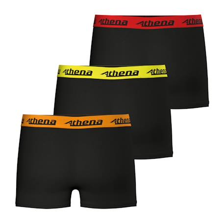 Lot de 3 boxers garçon ecopack trio choc Noir+Noir-vert-bleu+Rouge-bleu 3 - vertbaudet enfant 