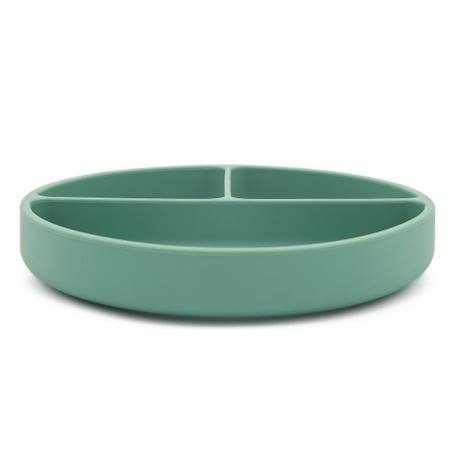 Assiette compartimentée en silicone avec ventouse animaux Menthe+Rose+Vert 6 - vertbaudet enfant 