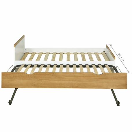 Lit enfant avec sommier gigogne nais Blanc 3 - vertbaudet enfant 
