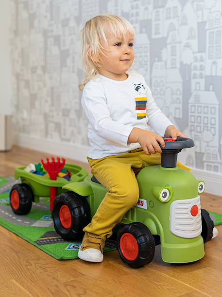 Porteur tracteur avec remorque Rouge+Vert Claas+Vert vintage 12 - vertbaudet enfant 