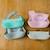Bavoir bébé en silicone Menthe+Rose pâle+Violet 4 - vertbaudet enfant 