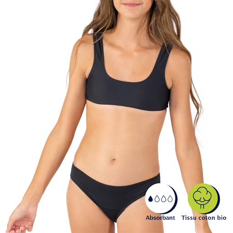 Maillot de bain menstruel 2 pièces Noir 2 - vertbaudet enfant 